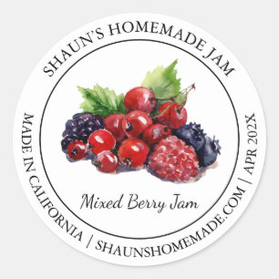 Mixed Berry Jam Modern label