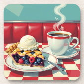 Mixed Berry Pie, ijs en koffie Bier Onderzetter (Voorkant)