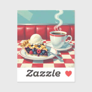 Mixed Berry Pie, ijs en koffie Sticker