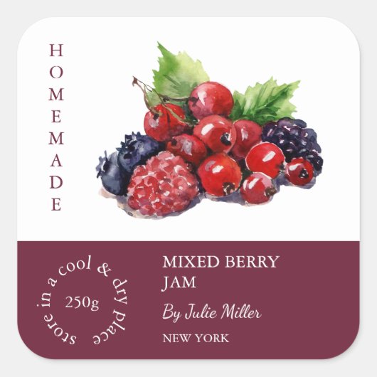Mixed Berry Small Business Label (Voorkant)