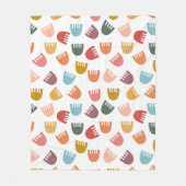 Mixed Boho Flowers Fleece Deken (Voorkant)