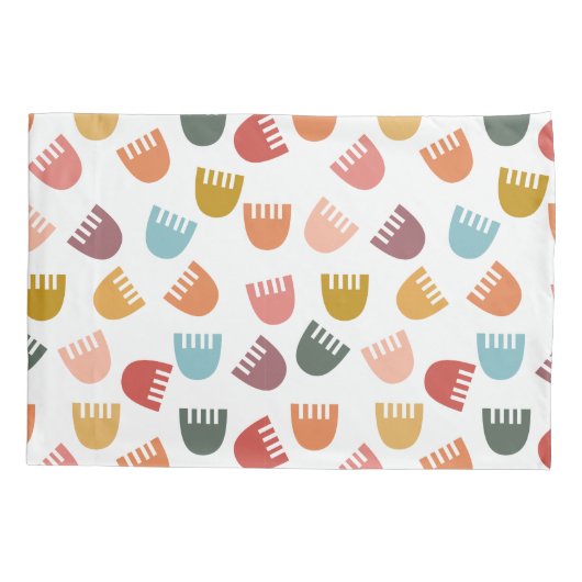 Mixed Boho Flowers Kussensloop (Achterkant)