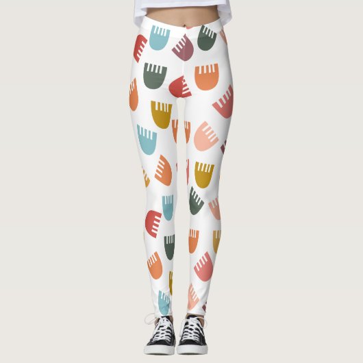 Mixed Boho Flowers Leggings (Voorkant)