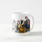 Mixed breeds of chicken and poultry mug koffiemok (Voorkant rechts)