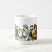 Mixed breeds of chicken and poultry mug koffiemok (Center)