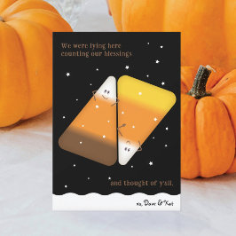 Mixed Candy Corn Paar Herfst Vakantie Kaart