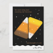 Mixed Candy Corn Paar Herfst Vakantie Kaart (Voorkant)