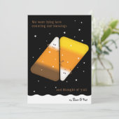 Mixed Candy Corn Paar Herfst Vakantie Kaart (Staand voorkant)