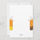 Mixed Candy Corn Paar Herfst Vakantie Kaart (Achterkant)