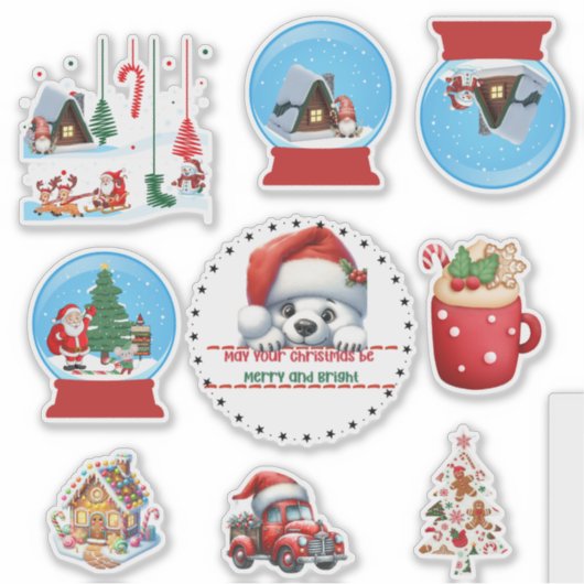 Mixed Christmas Stickers (Voorkant)