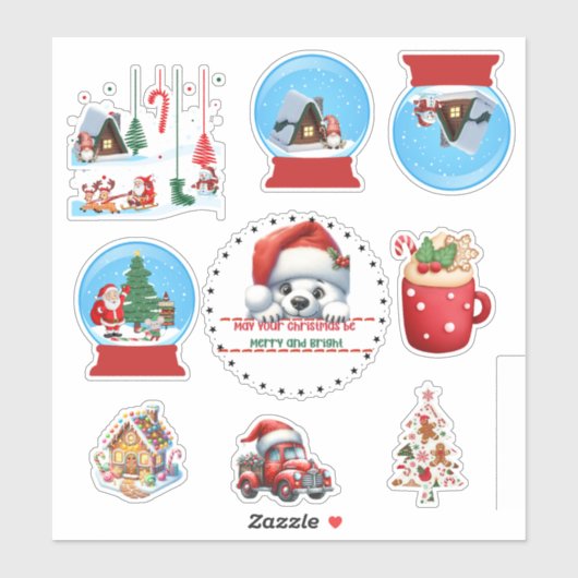 Mixed Christmas Stickers (Vel)