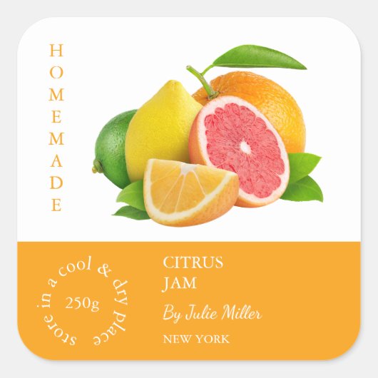 Mixed Citrus Small Business Label (Voorkant)
