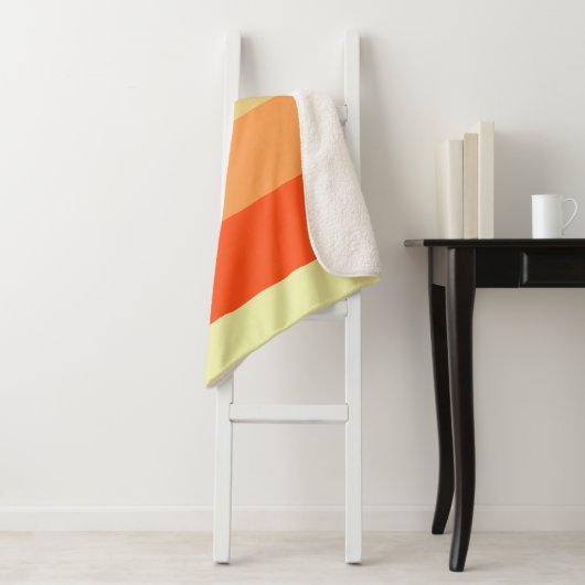 Mixed Color Stripe Fleece Sherpa Deken Gift Idee (In situ)