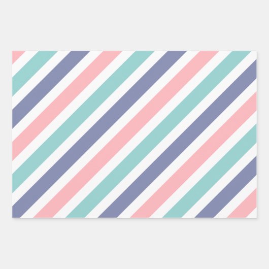 Mixed Colorful Stripes Pattern Inpakpapier Vel (Voorkant)