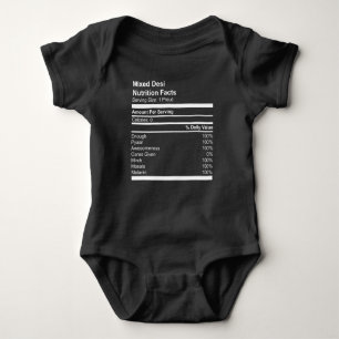 Mixed Desi Nutrition Facts Baby Jersey T-Shirt
