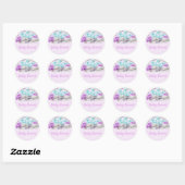 Mixed Floral Bouquet Baby shower Ronde Sticker (Vel)