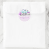 Mixed Floral Bouquet Baby shower Ronde Sticker (Tas)