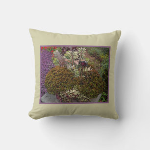 MIXED FLORAL DESIGN/EARTH TONES/DIG.EFFECTS GOOIEN KUSSEN