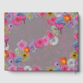 Mixed flowers in modern art gastenboek (Achterkant)