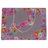 Mixed flowers in modern art groot cadeauzakje (Voorkant)