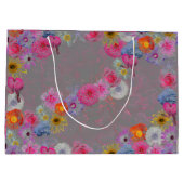 Mixed flowers in modern art groot cadeauzakje (Achterkant)