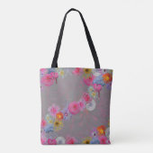 Mixed flowers in modern art tote bag (Achterkant)