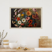 Mixed Flowers Poster (Keuken)