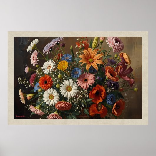 Mixed Flowers Poster (Voorkant)