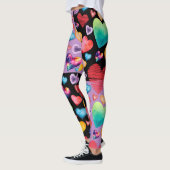 Mixed Hearts-patroon Leggings (Links)