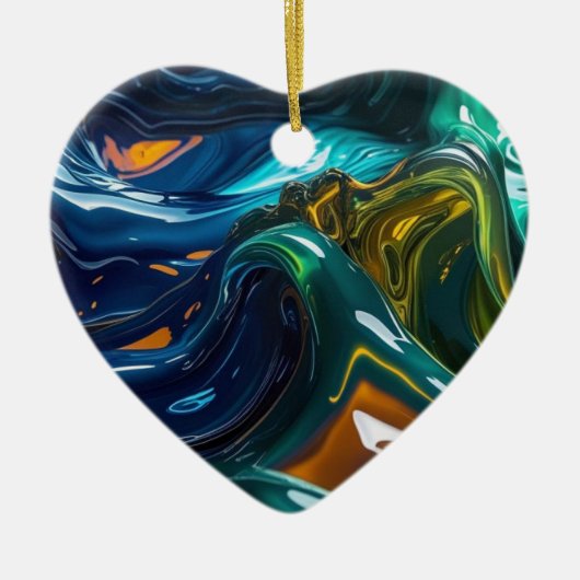 Mixed Liquids Keramisch Ornament (Voorkant)
