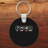 Mixed Martial Arts "Eat, Sleep, MMA, Repeat" Sleutelhanger (Voorkant)
