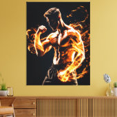 Mixed Martial Arts Fighter Canvas Afdruk (Insitu (Woonkamer))
