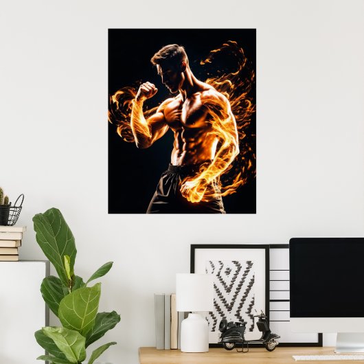 Mixed Martial Arts Fighter Poster (Thuiskantoor)