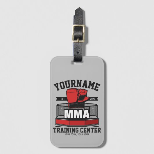 Mixed Martial Arts VOEG NAAM TOE MMA Fight Trainin Bagagelabel (Voorkant (verticaal))