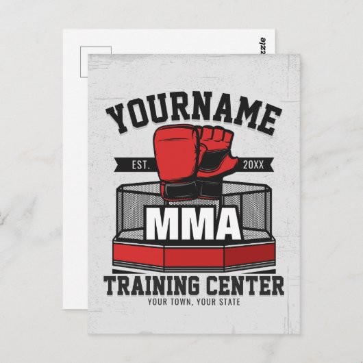 Mixed Martial Arts VOEG NAAM TOE MMA Fight Trainin Briefkaart (Voorkant / Achterkant)