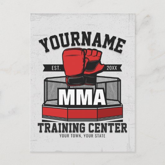 Mixed Martial Arts VOEG NAAM TOE MMA Fight Trainin Briefkaart (Voorkant)