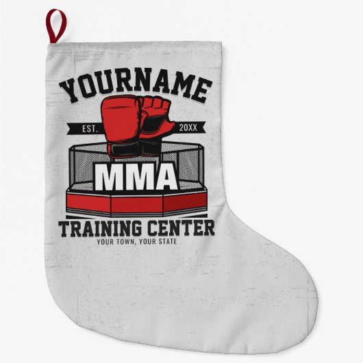 Mixed Martial Arts VOEG NAAM TOE MMA Fight Trainin Grote Kerstsok (Voorkant)