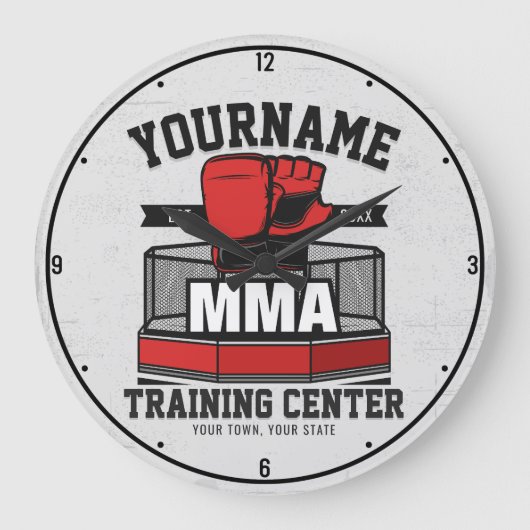 Mixed Martial Arts VOEG NAAM TOE MMA Fight Trainin Grote Klok (Voorkant)