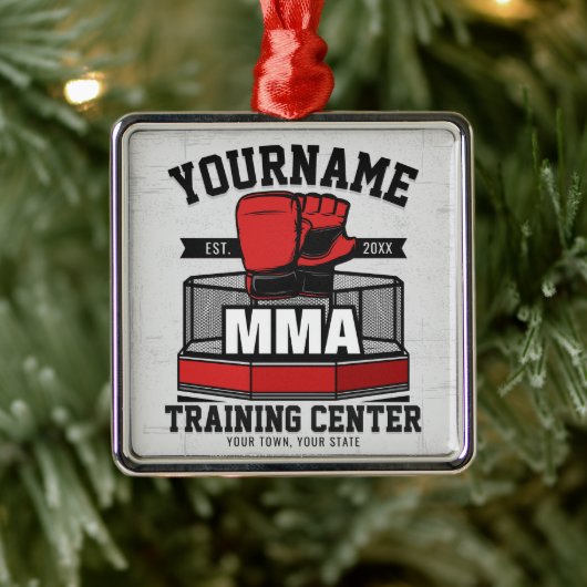 Mixed Martial Arts VOEG NAAM TOE MMA Fight Trainin Metalen Ornament (Boom)