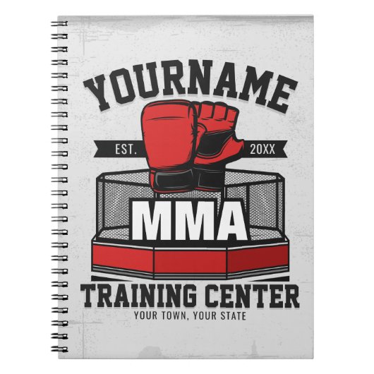 Mixed Martial Arts VOEG NAAM TOE MMA Fight Trainin Notitieboek (Voorkant)