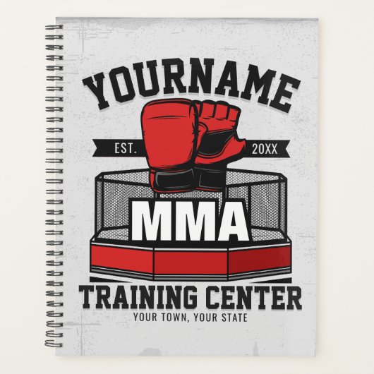 Mixed Martial Arts VOEG NAAM TOE MMA Fight Trainin Planner (Voorkant)
