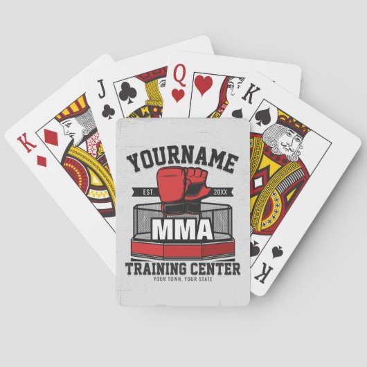 Mixed Martial Arts VOEG NAAM TOE MMA Fight Trainin Pokerkaarten (Achterkant)