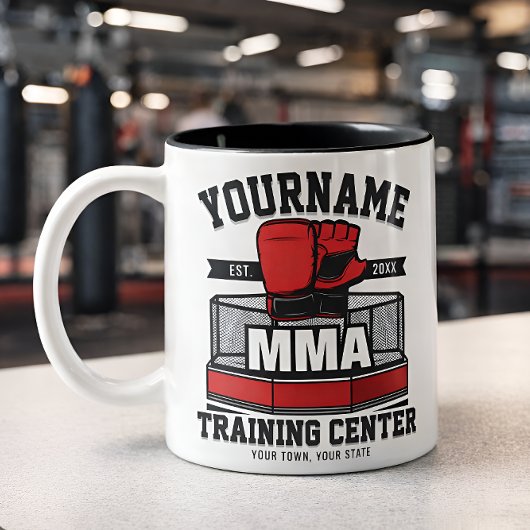 Mixed Martial Arts VOEG NAAM TOE MMA Fight Trainin Tweekleurige Koffiemok