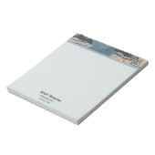 Mixed Media Abstract Grijs Grijs Blauw QR Code Notitieblok (Linkerzijde)