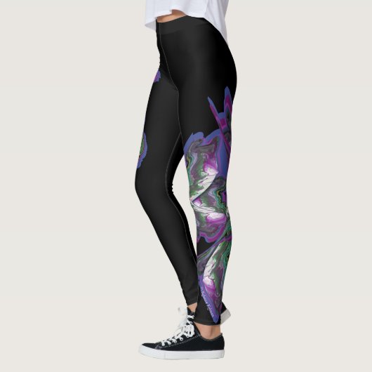 Mixed Media Abstracte kunst Leggings (Links)