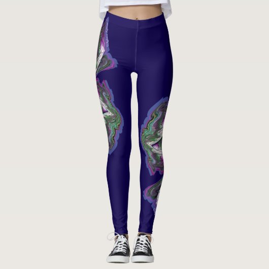 Mixed Media Abstracte kunst Leggings (Voorkant)