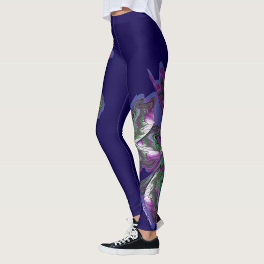 Mixed Media Abstracte kunst Leggings (Links)