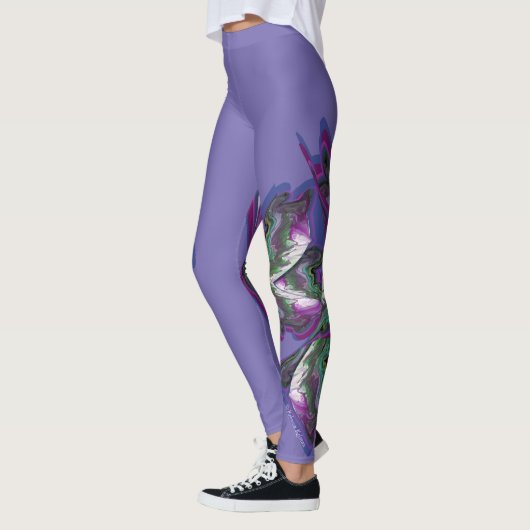 Mixed Media Abstracte kunst Leggings (Links)