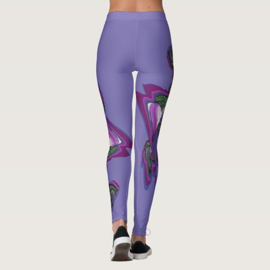 Mixed Media Abstracte kunst Leggings (Achterkant)