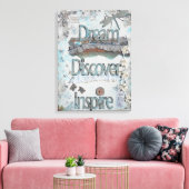 Mixed Media Art Quote Dream Canvas Afdruk (Insitu (Woonkamer))